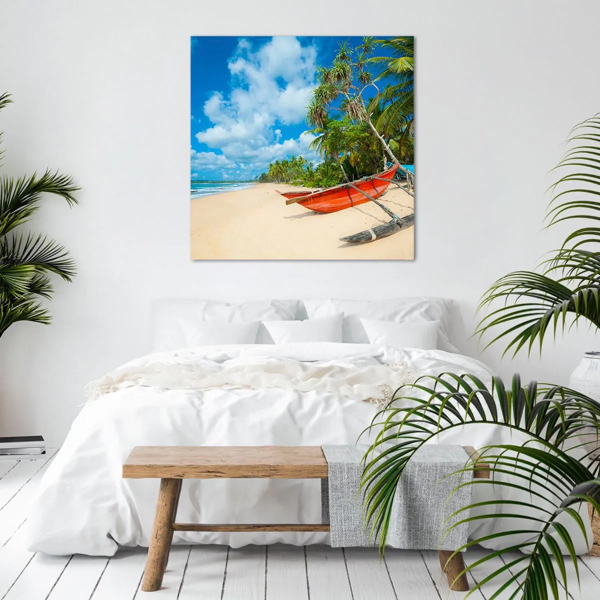 Lærredstryk - Billede på lærred - Tropernes charme - 70x70 cm