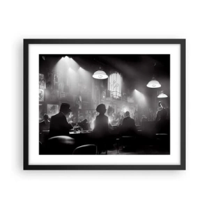 Plakat i sort ramme - I en jazzet stemning - 50x40 cm