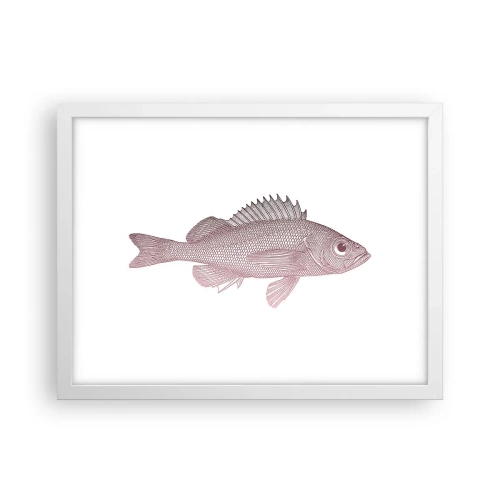 Plakat i hvid ramme - Fisk med store øjne - 40x30 cm