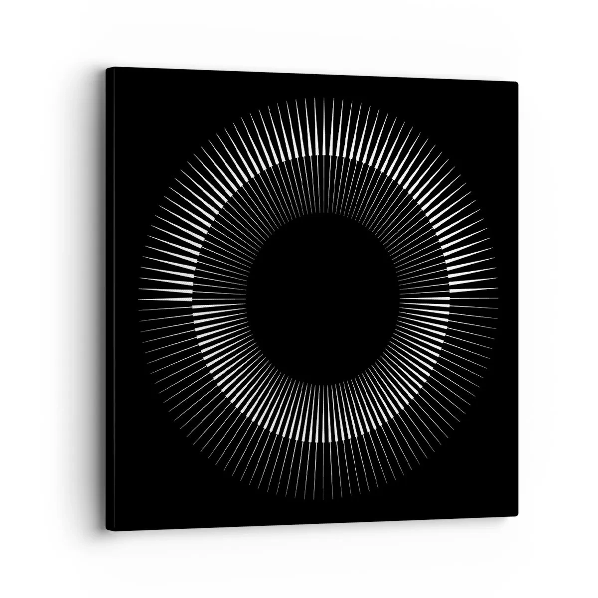 Lærredstryk - Billede på lærred - Sort sol - 30x30 cm