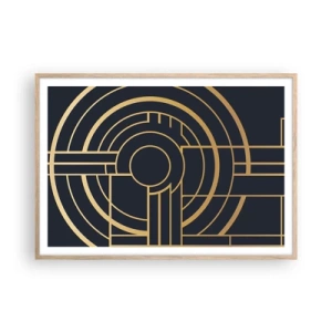 Plakat i ramme af lyst egetræ - At vende tingene på hovedet - 100x70 cm