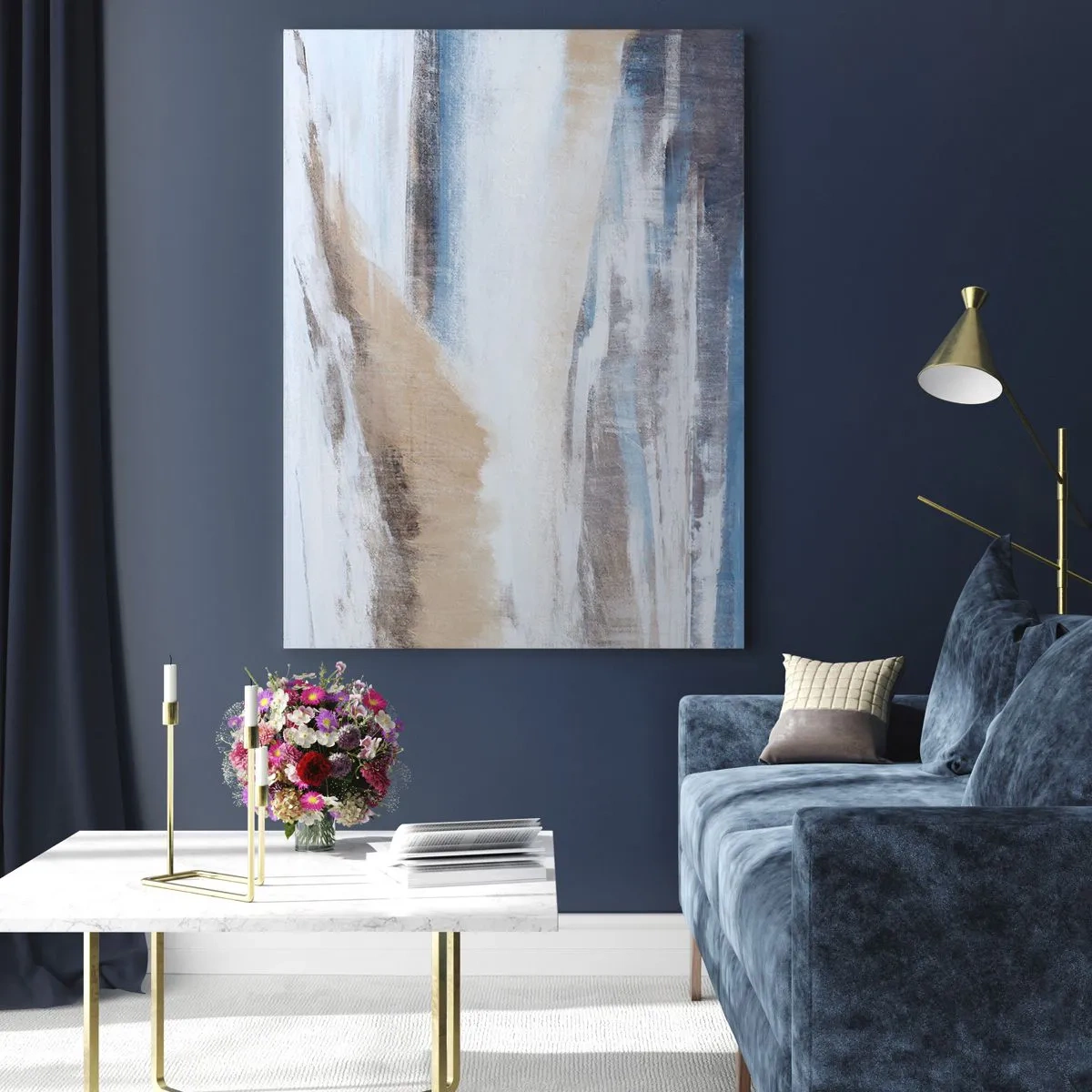 Billede på glas - Vinterkomposition - 70x100 cm