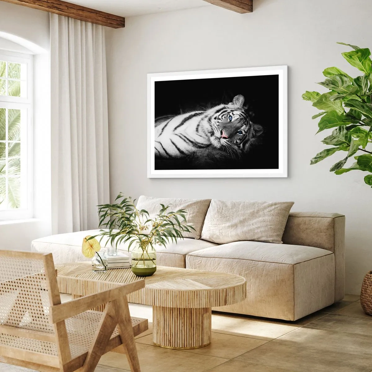 Plakat i hvid ramme - Vildskab og fred - 70x50 cm