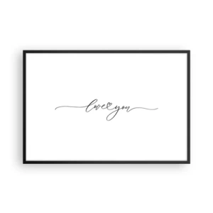 Plakat i sort ramme - Sort og hvid - 91x61 cm