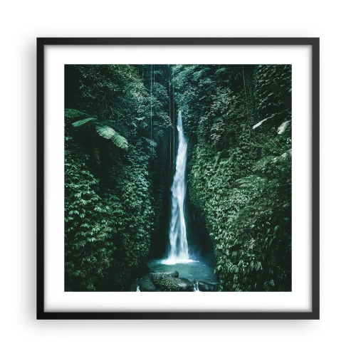 Plakat i sort ramme - Tropisk spa - 50x50 cm