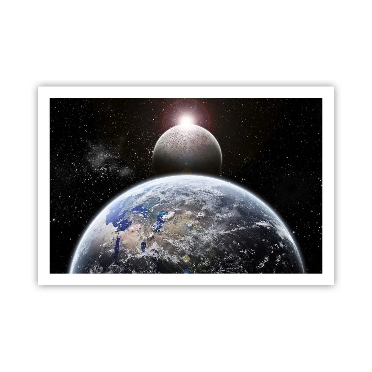 Plakat - Kosmisk landskab - solopgang - 91x61 cm