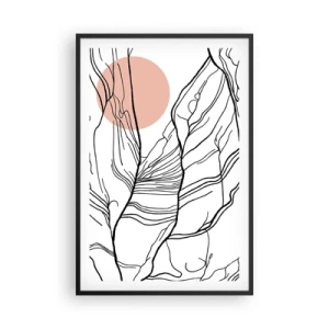 Plakat i sort ramme - I et netværk af kviste - 61x91 cm