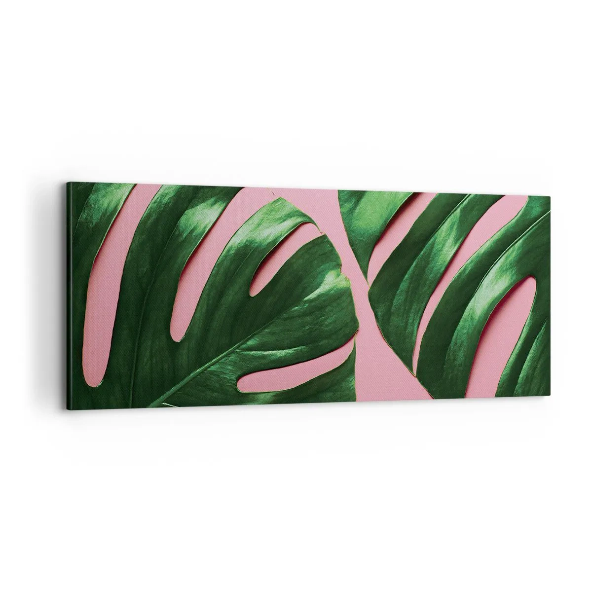 Lærredstryk - Billede på lærred - Grønt rendez-vous - 100x40 cm