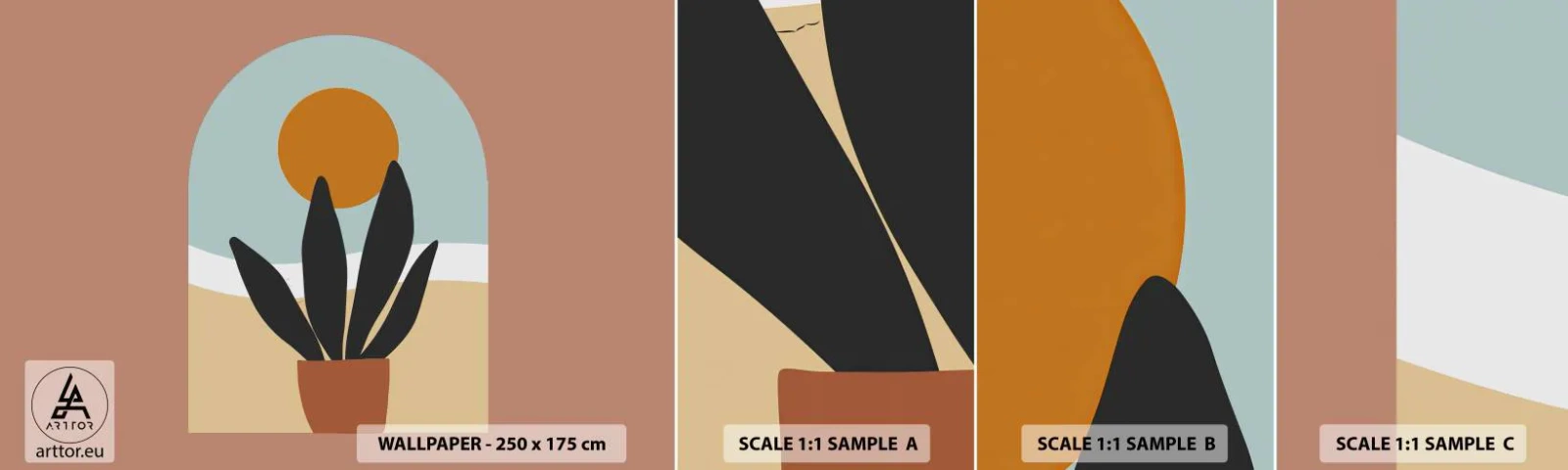 Fototapet Prøve Standard Eco - Små glæder - Blomst, Vindue, Stykke - 100x30 cm