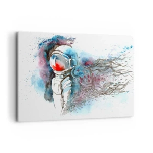 Lærredstryk - Billede på lærred - Alene med kosmos - 120x80 cm