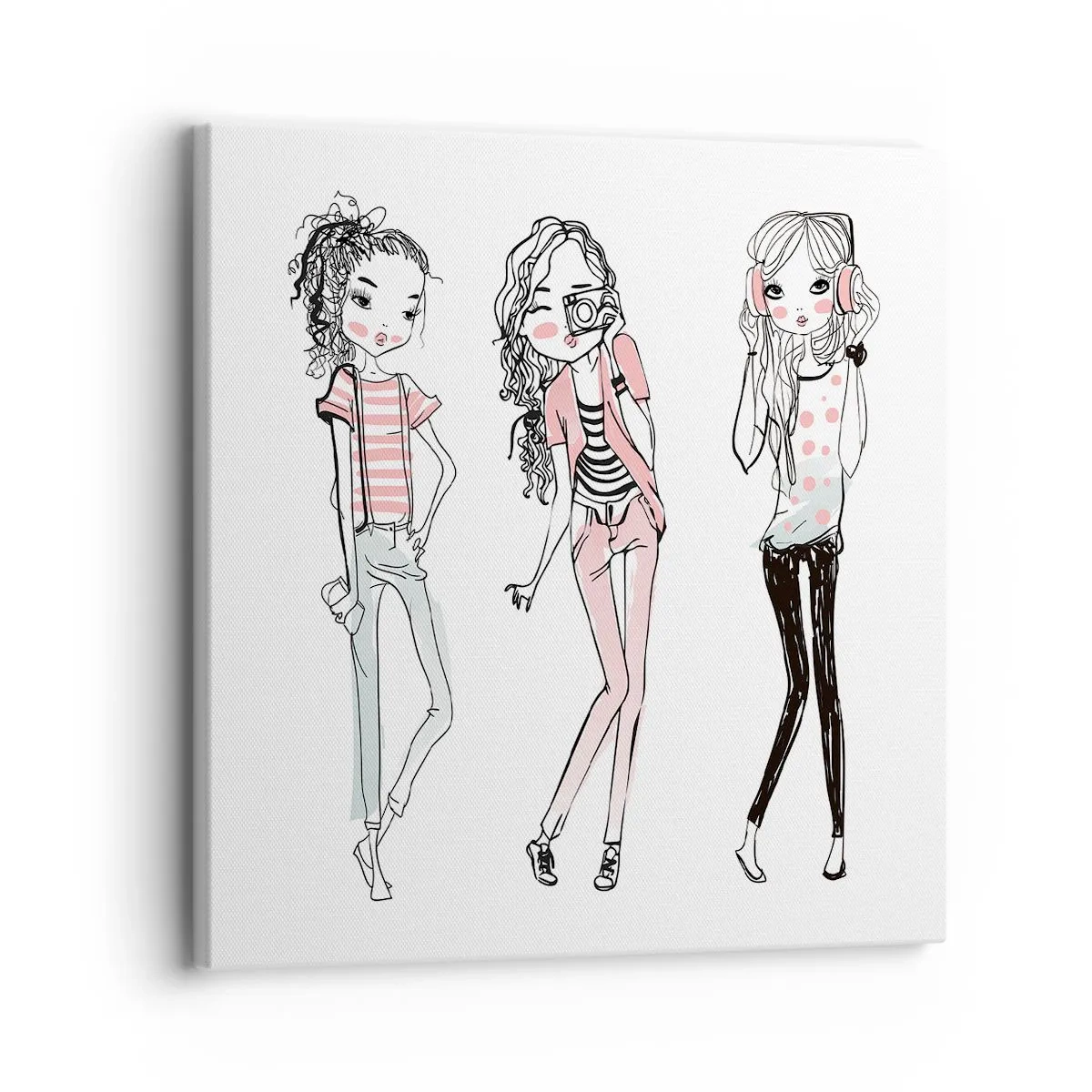 Lærredstryk - Billede på lærred - Det bliver sjovt - 30x30 cm