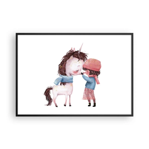 Plakat i sort ramme - En vinterhistorie - 100x70 cm