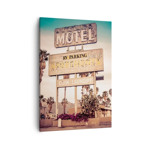 Lærredstryk - Billede på lærred - Her er tiden standset - 50x70 cm