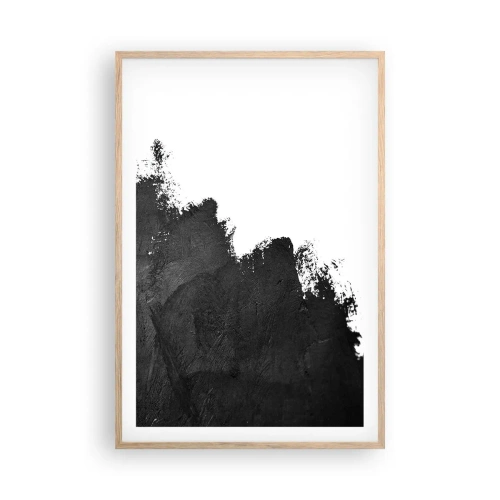 Plakat i ramme af lyst egetræ - Elementer: jord - 61x91 cm