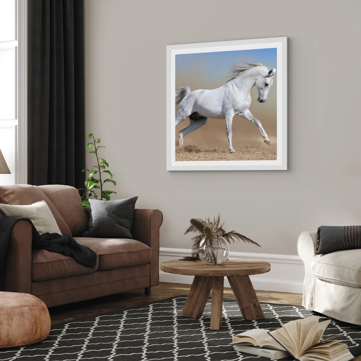 Plakat i hvid ramme - Den smukkeste arabiske fortælling - 40x40 cm