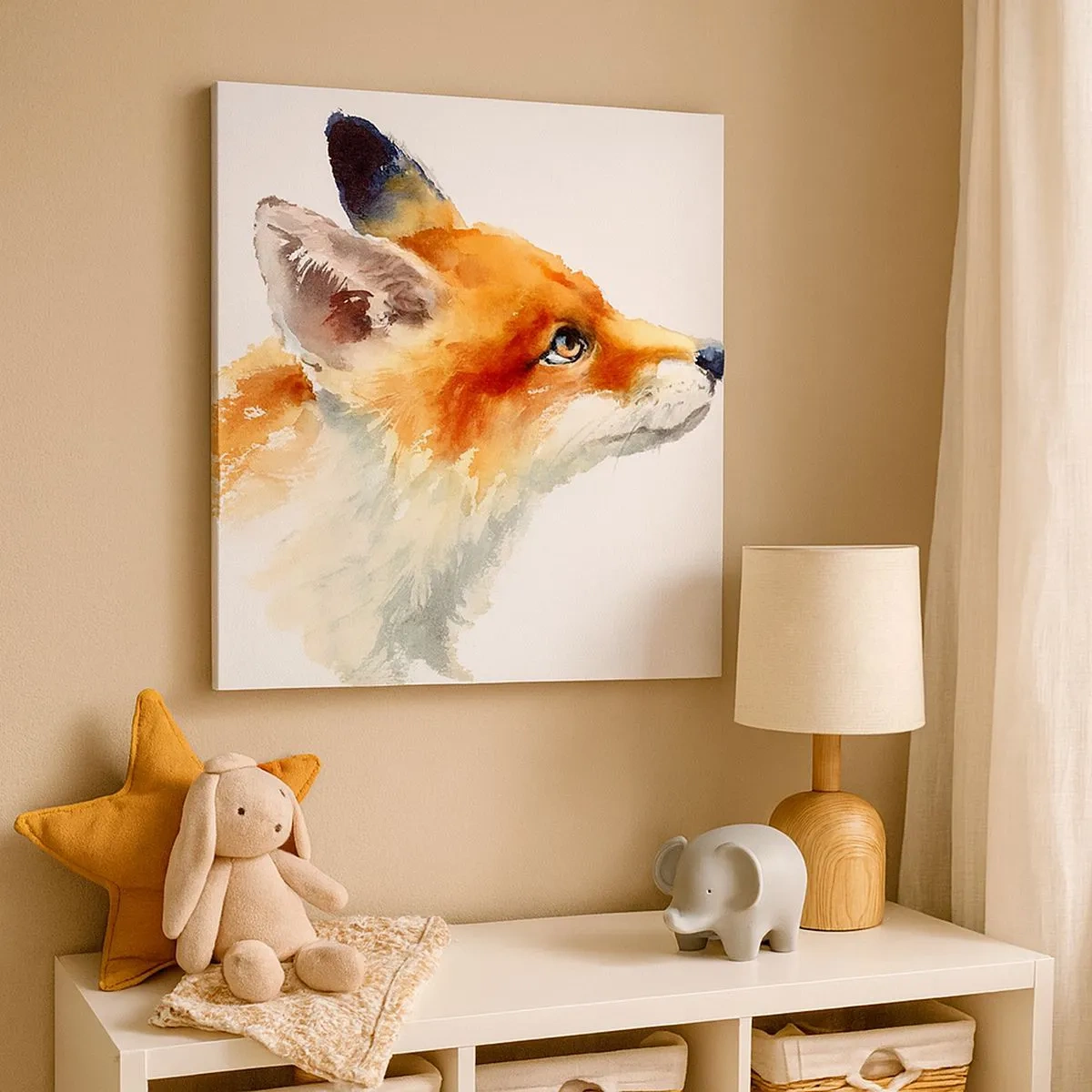 Lærredstryk - Billede på lærred - Man kan aldrig være for forsigtig - 30x30 cm