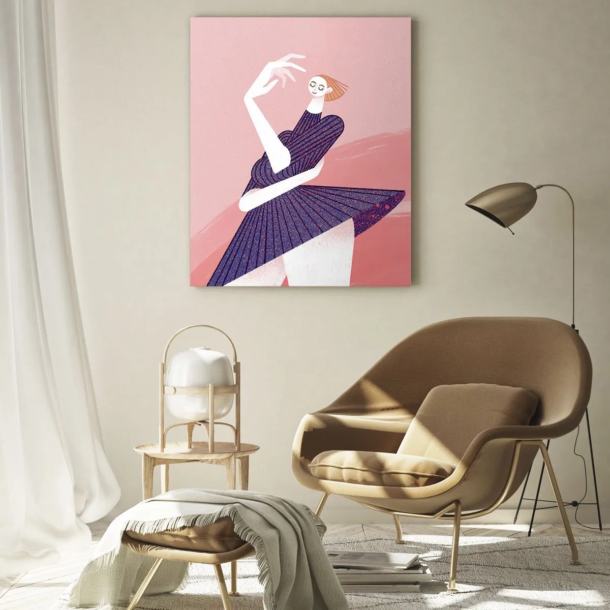 Billede på glas - Hvert skridt en dansende pas - 80x120 cm