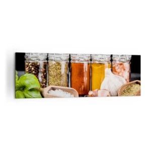 Lærredstryk - Billede på lærred - For at livet kan smages - 160x50 cm
