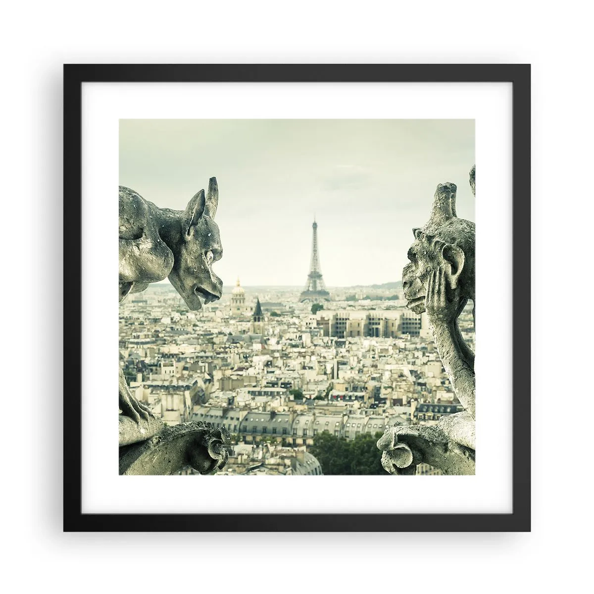Plakat i sort ramme - Parisisk chat - 40x40 cm