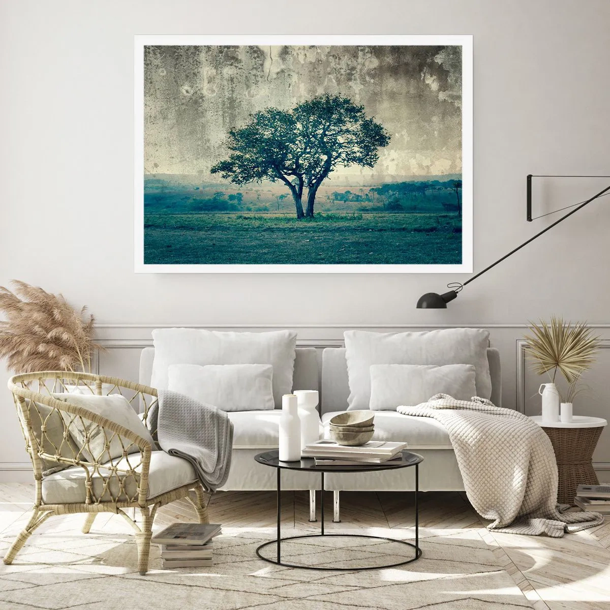 Plakat - Et æbletræ på en blå membran? - 40x30 cm