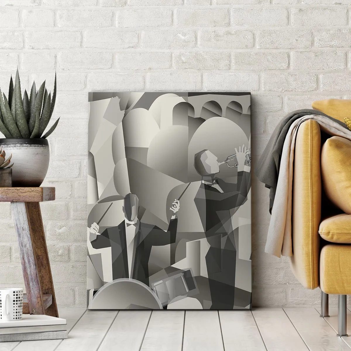 Lærredstryk - Billede på lærred - I lydenes rum - 50x70 cm