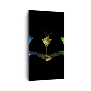 Lærredstryk - Billede på lærred - Glædens farver i krystalglas - 45x80 cm