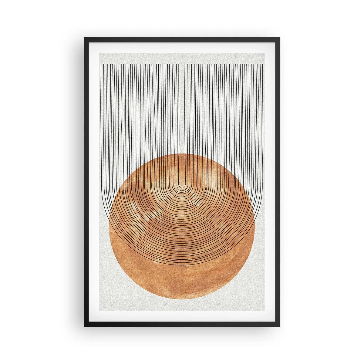 Plakat i sort ramme - En solrig komposition - 61x91 cm