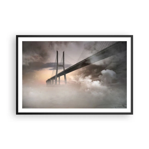 Plakat i sort ramme - På en flod, der ikke eksisterer - 91x61 cm