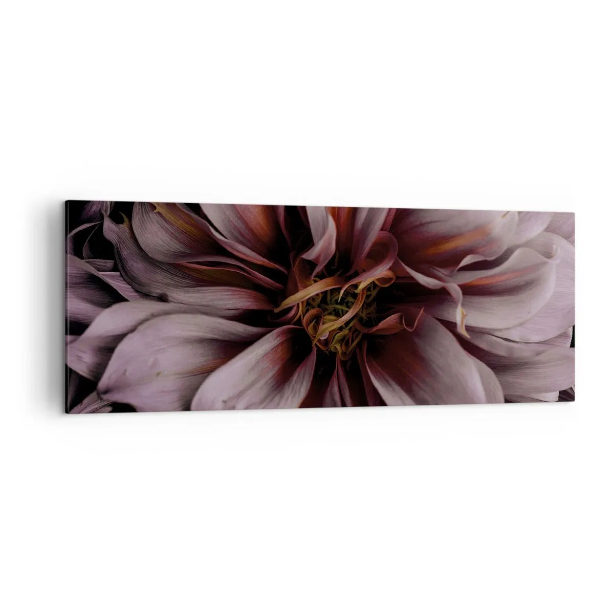 Lærredstryk - Billede på lærred - Blomstret hjerte - 140x50 cm