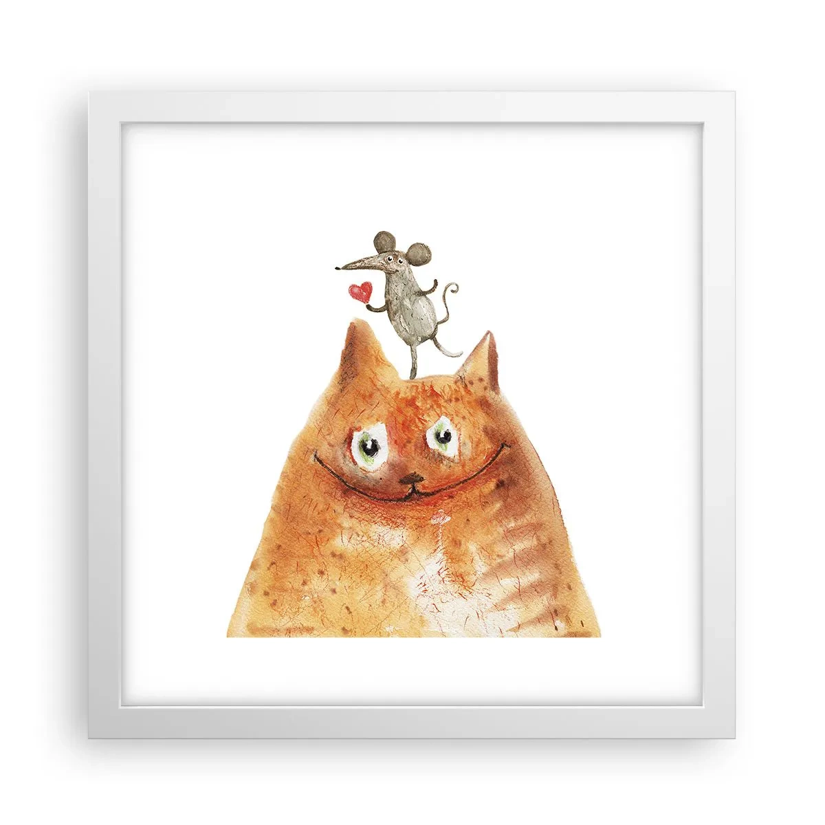 Plakat i hvid ramme - Kærlighedens paradokser - 30x30 cm