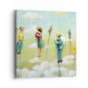 Lærredstryk - Billede på lærred - Bag din drøm - 30x30 cm