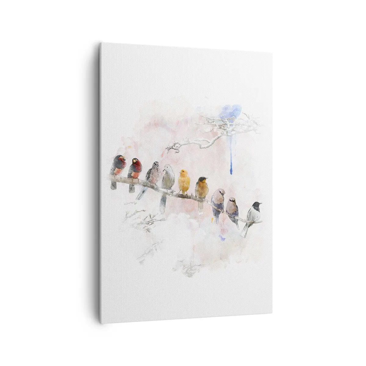 Lærredstryk - Billede på lærred - Møde med vinger - 70x100 cm