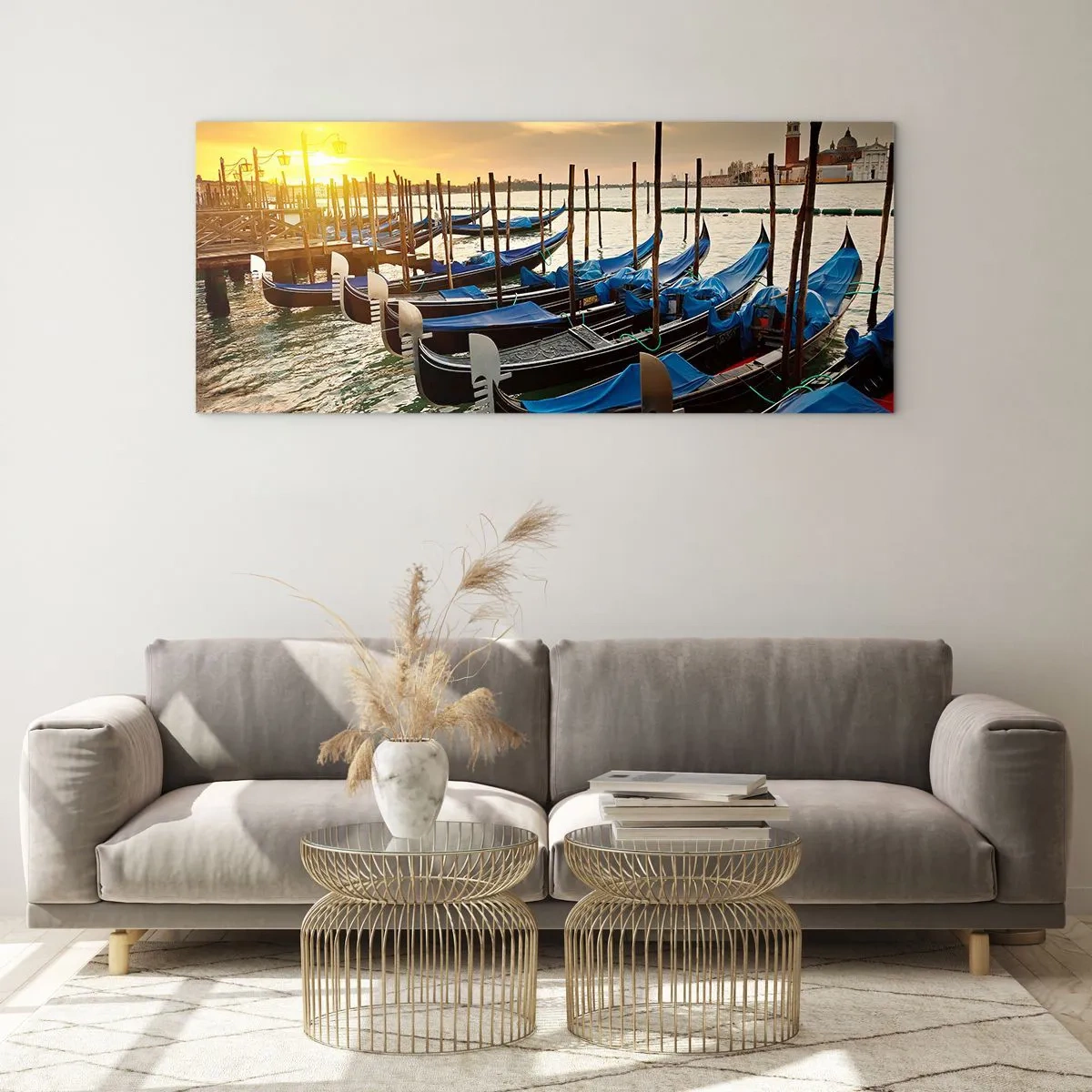 Billede på glas - Før travlheden kommer - 120x50 cm