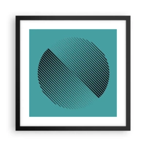 Plakat i sort ramme - Cirklen - en geometrisk variation - 40x40 cm