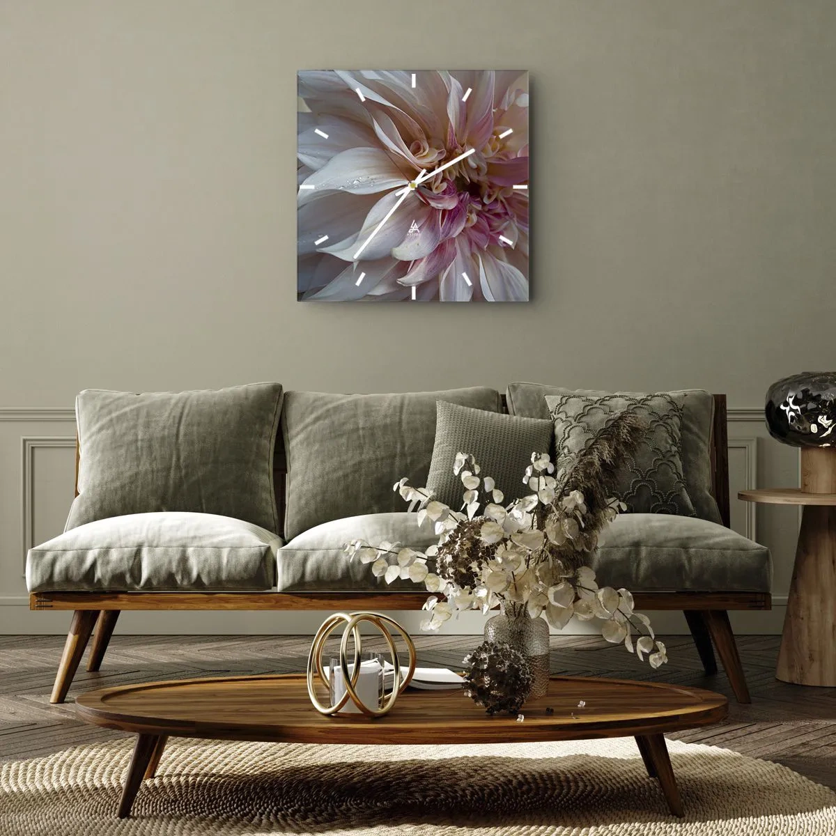 Vægur, Uret - Blomstrende friskhed - 30x30 cm