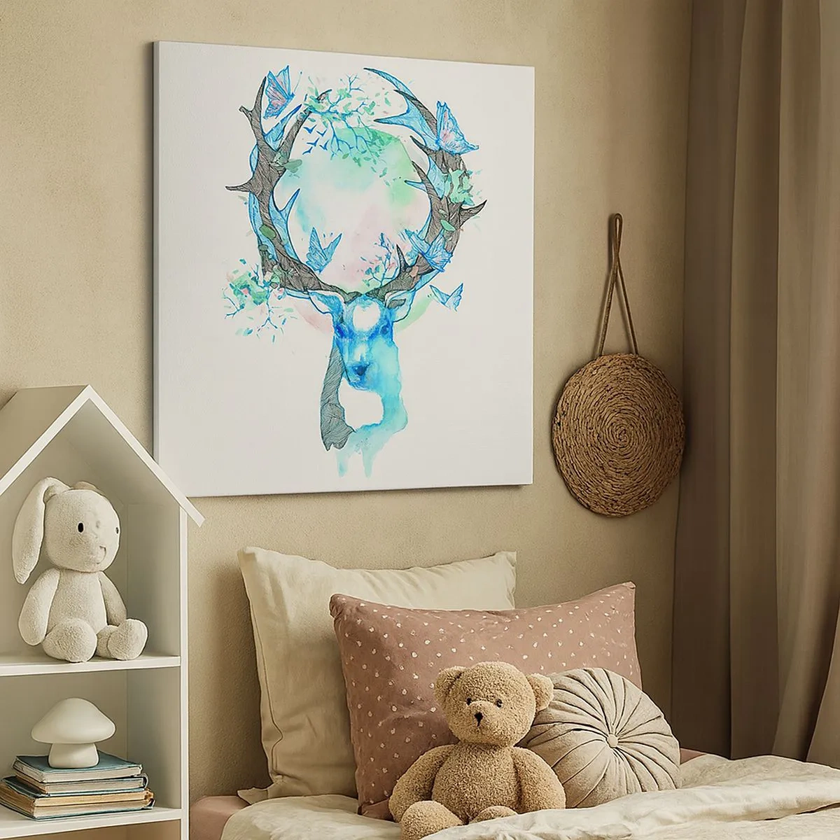 Lærredstryk - Billede på lærred - Naturens styrke og følsomhed - 30x30 cm