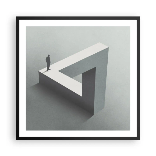 Plakat i sort ramme - Og dog er det muligt - 60x60 cm