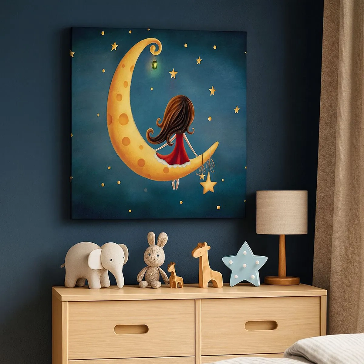 Lærredstryk - Billede på lærred - Der var engang... - 30x30 cm