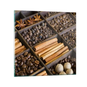 Billede på glas - Et skatkammer af aromaer - 30x30 cm