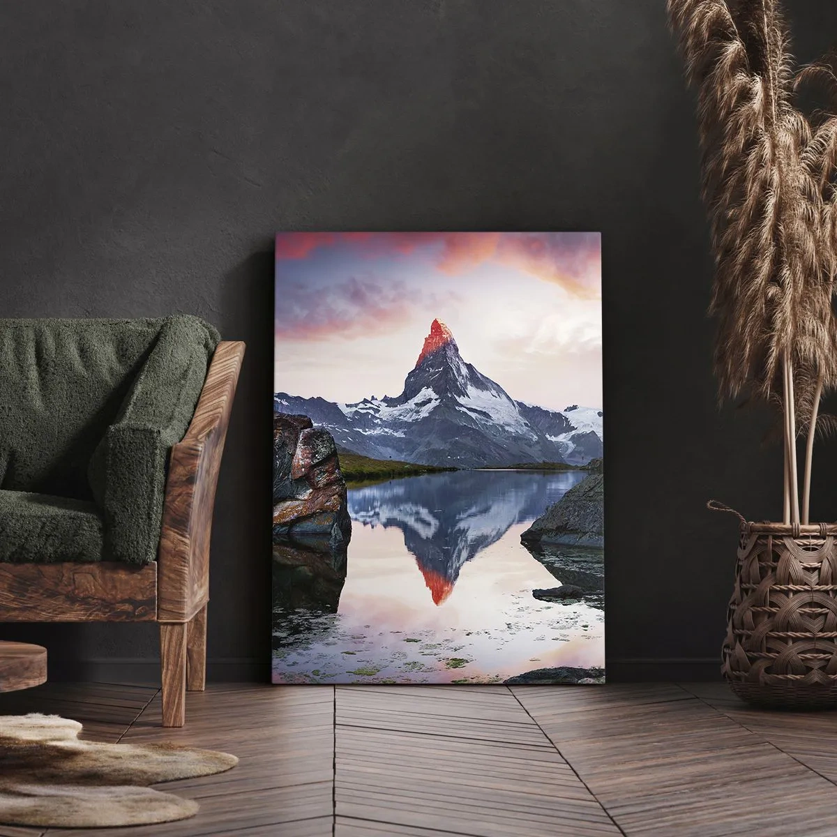 Lærredstryk - Billede på lærred - Bjergenes hjerte er varmt - 50x70 cm