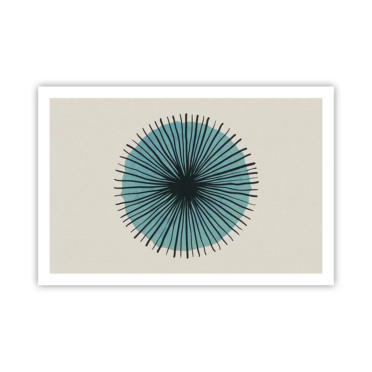 Plakat - Strålende på blå - 91x61 cm