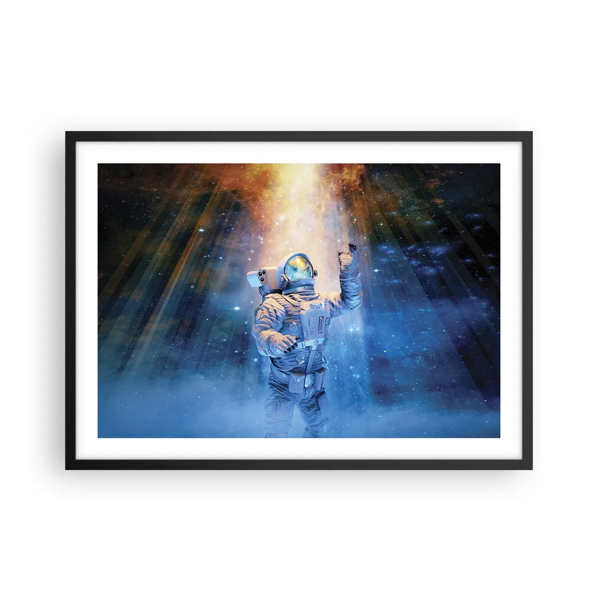 Plakat i sort ramme - Endelig på destinationen - 70x50 cm