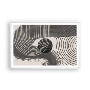 Plakat i hvid ramme - Oval vinder - 91x61 cm