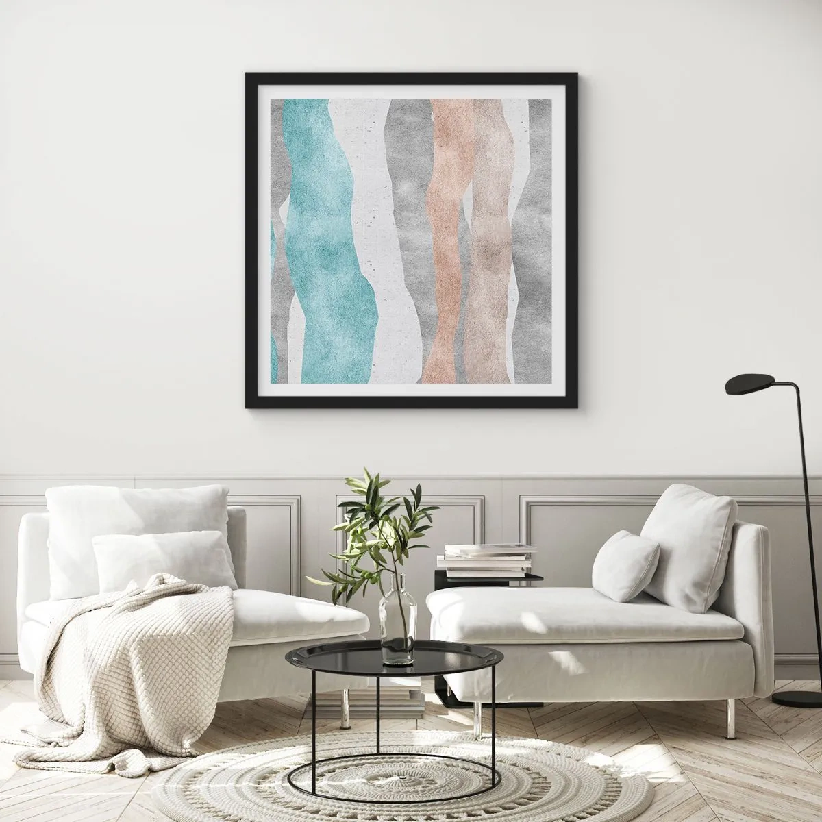 Plakat i sort ramme - En undersøgelse af intimitet - 40x40 cm