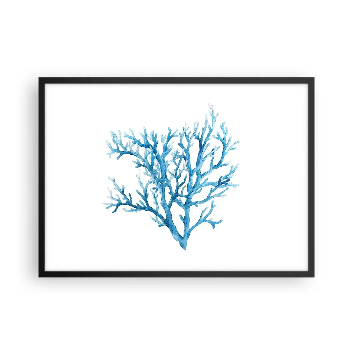 Plakat i sort ramme - Marint filigran - 70x50 cm