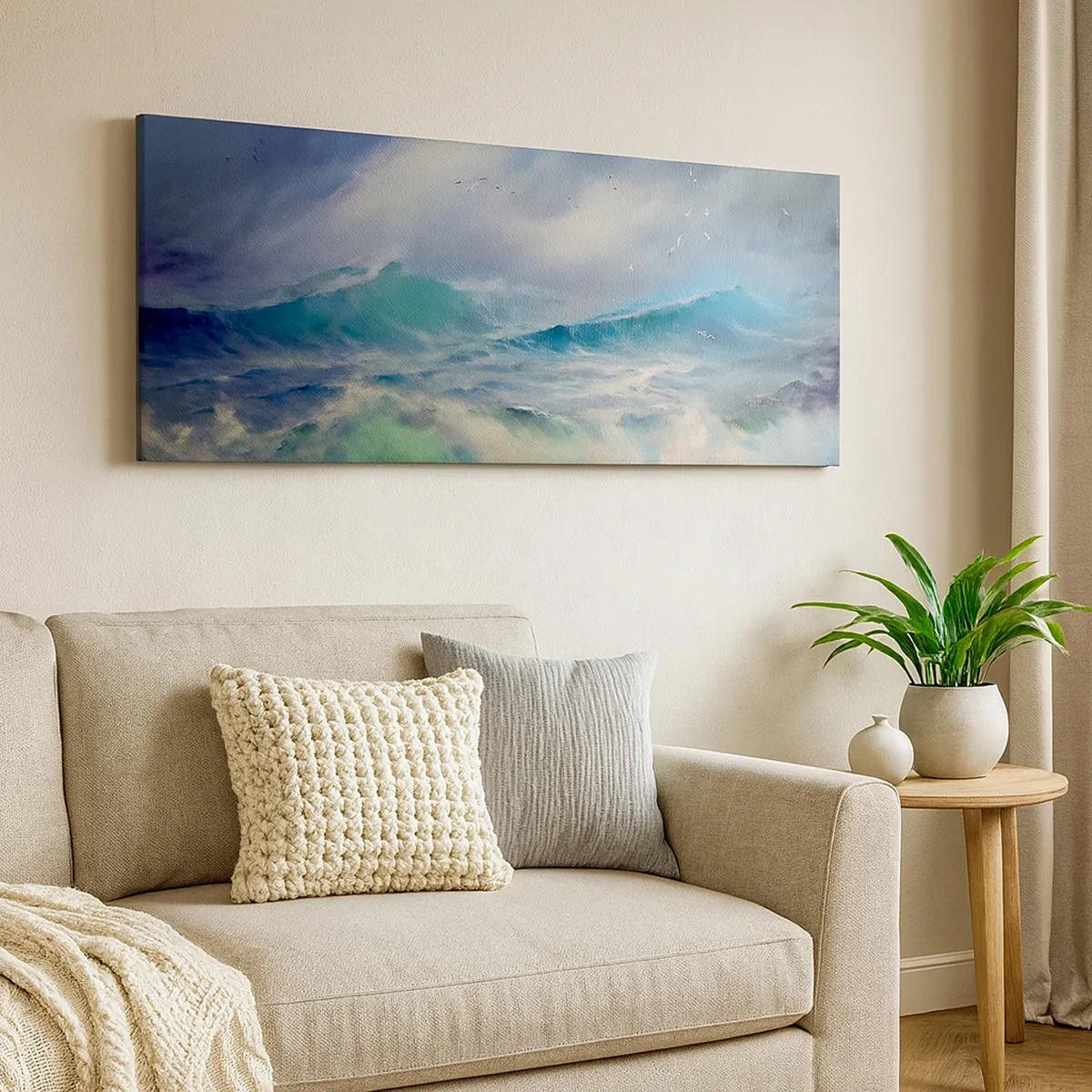 Lærredstryk - Billede på lærred - "Hvirvelvinden hylede af triumf ...’ - 30x30 cm