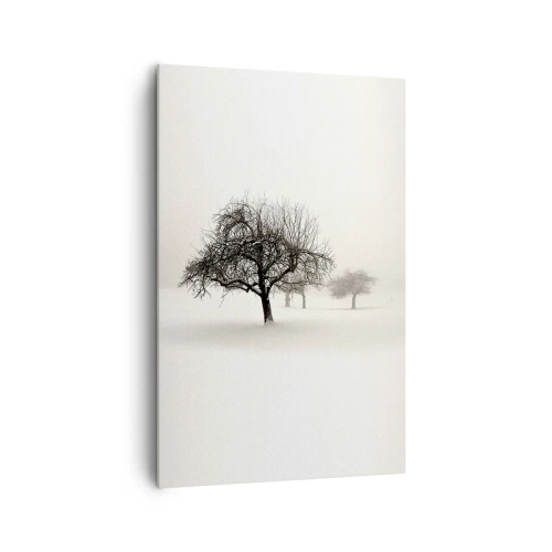 Lærredstryk - Billede på lærred - Vintersøvn - 80x120 cm