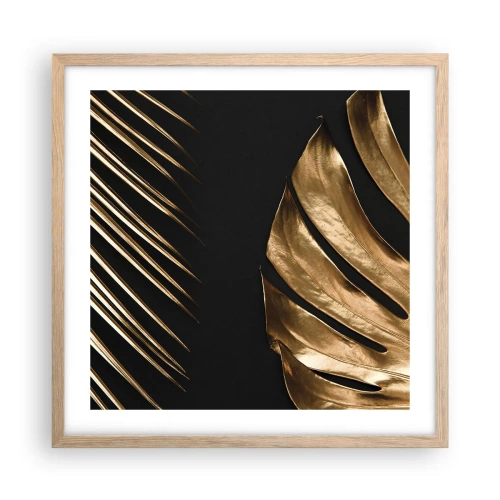 Plakat i ramme af lyst egetræ - Forskellige, og lige dyre - 50x50 cm