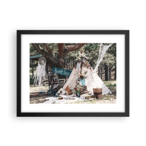 Plakat i sort ramme - Make love… - 40x30 cm