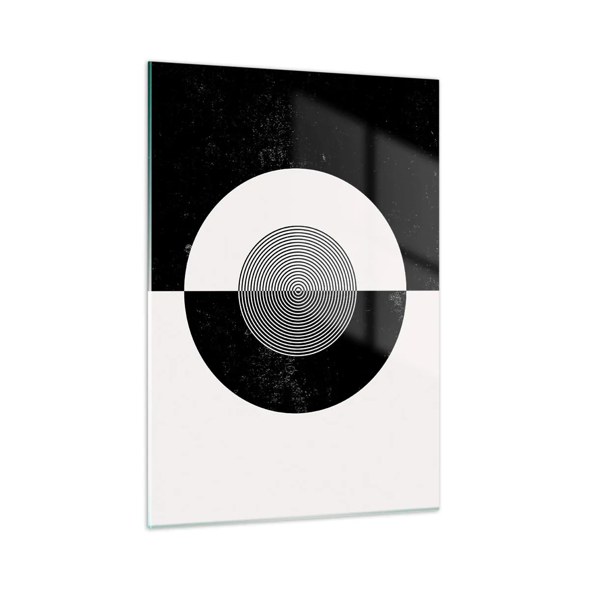 Billede på glas - Harmoni i sort og hvidt - 50x70 cm